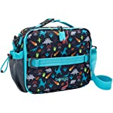 Bentgo Kids Prints Lunch Bag - Double Insulated, Durable, Water-Resistant Fabric with Interior and Exterior Zippered Pockets 